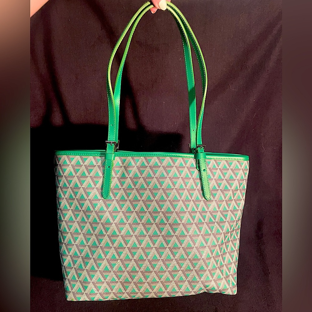Lancaster Paris Ikon Tote - Large and Green